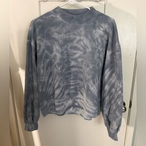 A&F Soft AF Blue Tie-Dye Pullover Crewneck